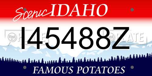I45488Z Idaho License Plate