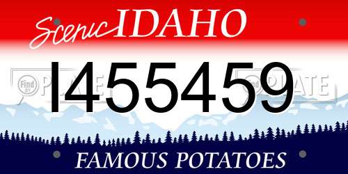 I455459 Idaho License Plate