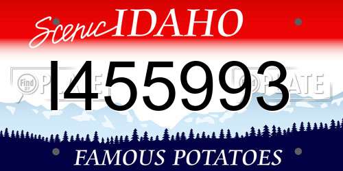 I455993 Idaho License Plate
