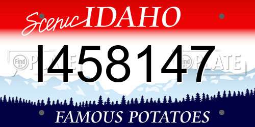 I458147 Idaho License Plate