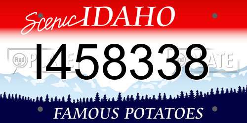 I458338 Idaho License Plate