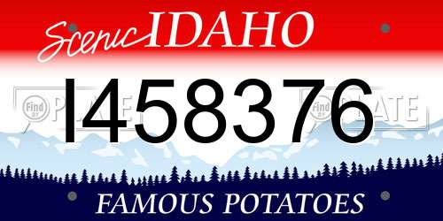I458376 Idaho License Plate