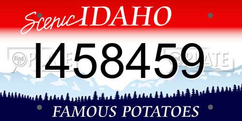 I458459 Idaho License Plate