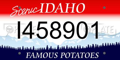 I458901 Idaho License Plate