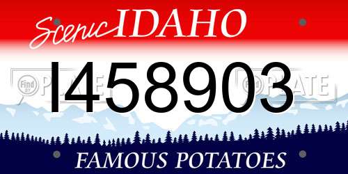I458903 Idaho License Plate