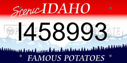 I458993 Idaho License Plate