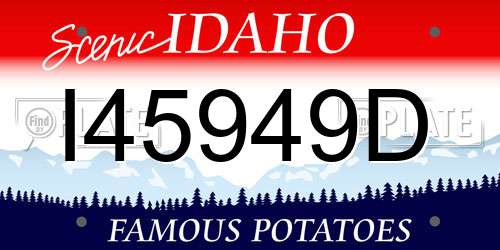 I45949D Idaho License Plate