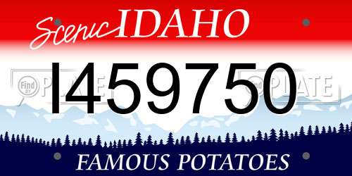 I459750 Idaho License Plate