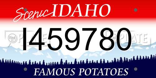 I459780 Idaho License Plate