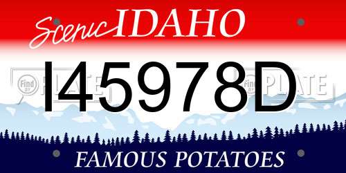 I45978D Idaho License Plate