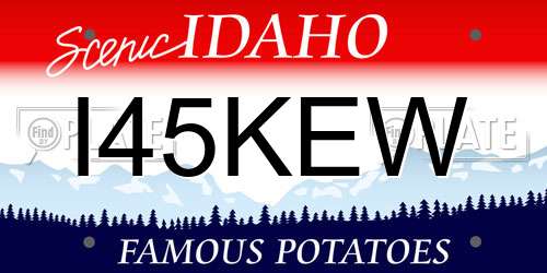 I45KEW Idaho License Plate