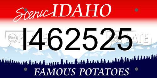 I462525 Idaho License Plate