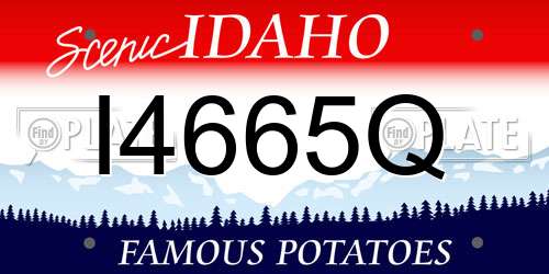 I4665Q Idaho License Plate