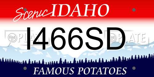 I466SD Idaho License Plate