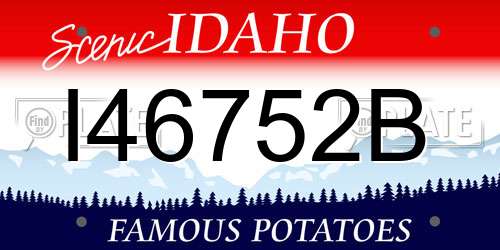 I46752B Idaho License Plate