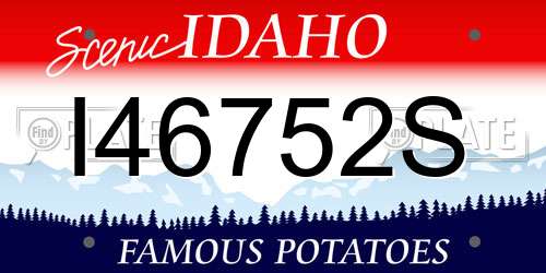 I46752S Idaho License Plate