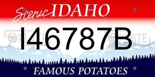 I46787B Idaho License Plate