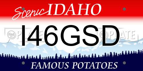 I46GSD Idaho License Plate