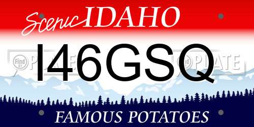 I46GSQ Idaho License Plate