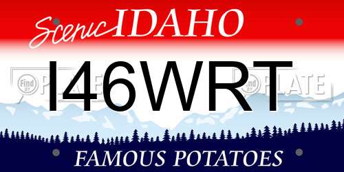 I46WRT Idaho License Plate