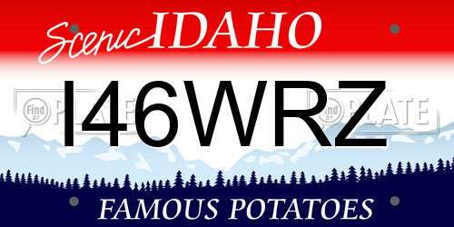 I46WRZ Idaho License Plate