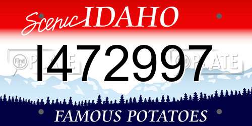 I472997 Idaho License Plate