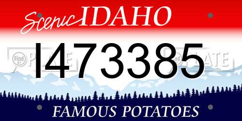 I473385 Idaho License Plate