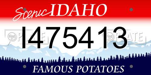 I475413 Idaho License Plate