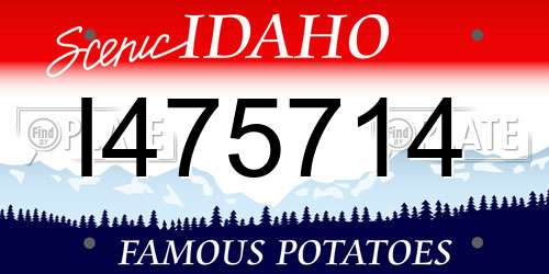 I475714 Idaho License Plate