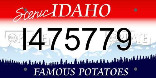 I475779 Idaho License Plate