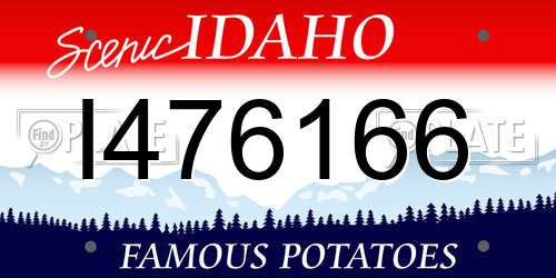 I476166 Idaho License Plate