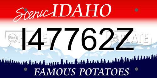 I47762Z Idaho License Plate
