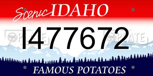 I477672 Idaho License Plate