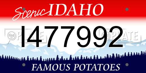 I477992 Idaho License Plate