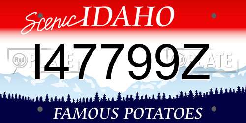 I47799Z Idaho License Plate