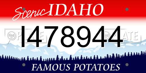 I478944 Idaho License Plate