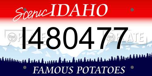 I480477 Idaho License Plate