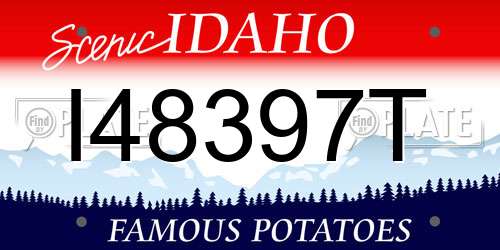 I48397T Idaho License Plate