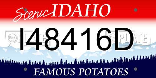 I48416D Idaho License Plate
