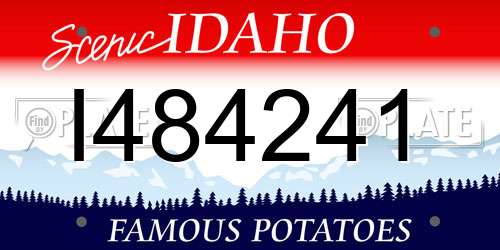 I484241 Idaho License Plate