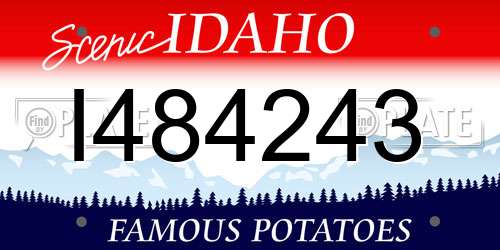 I484243 Idaho License Plate