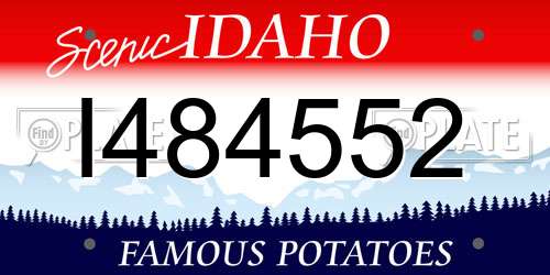 I484552 Idaho License Plate