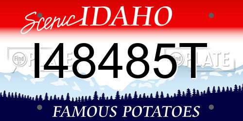 I48485T Idaho License Plate