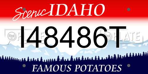 I48486T Idaho License Plate