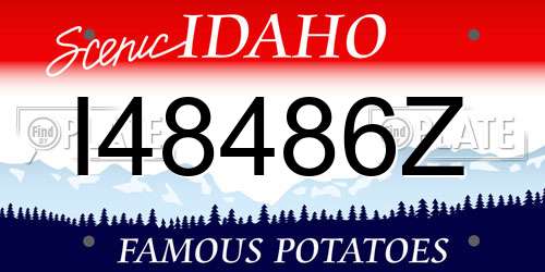 I48486Z Idaho License Plate