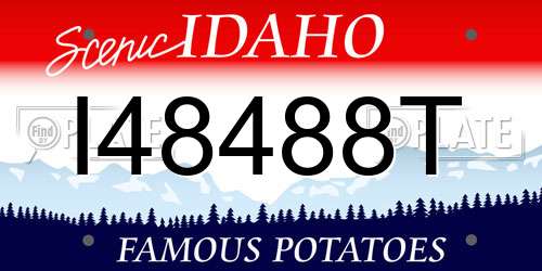 I48488T Idaho License Plate