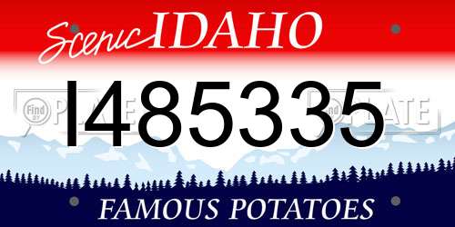 I485335 Idaho License Plate