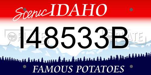 I48533B Idaho License Plate