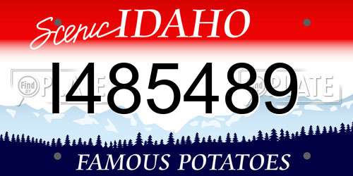 I485489 Idaho License Plate