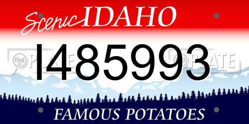 I485993 Idaho License Plate